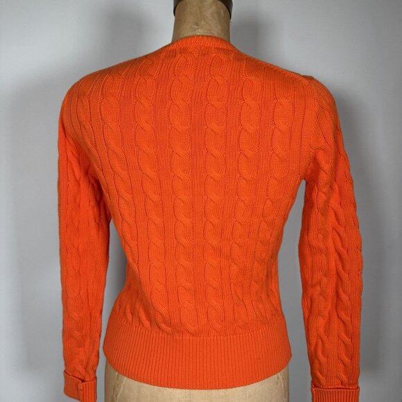 Polo Ralph Lauren Cable Knit Cotton Crew Neck Cardigan - Picture 2 of 7